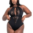 thumbnail image 5 of Scantilly by Curvy Kate Indulgence Stretch Lace Body Suit (ST010704),M,Blk/Latte, 5 of 9