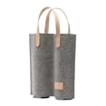 thumbnail image 1 of Bolsa de viaje de fieltro para vino con doble compartimento y asa Gris, 1 of 9