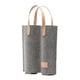 thumbnail image 1 of Bolsa de fieltro para transportar botellas de vino, bolsa de regalo con asa y 2 compartimentos para fiestas. Gris, 1 of 9