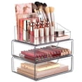 thumbnail image 1 of Organizador de maquillaje Vtopmart de 3 niveles con cajón de plástico transparente, 1 of 7