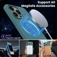 thumbnail image 3 of Magnetic Case for iPhone 14 Pro Case [Compatible with MagSafe] with Screen Protector, Liquid Silicone 3 Layers Full Covered Gel Rubber Shockproof Protective Case Cover 6.1 inch-Pine Green, 3 of 11