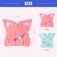thumbnail image 4 of Vocoste Cat Shape Cute Hair Drying Towel Dry Cap Towel Cap Quick Drying Lightweight for Drying Hair Pink, 4 of 7