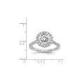 thumbnail image 2 of 2.30 Carat (Ctw) (2 1/2 Ctw. Look) Synthetic Moissanite Halo Engagement Ring in 14K White Gold for Women, 2 of 5