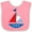 Pink and White, variant on Inktastic Personalized Sailboat Boys or Girls Baby Bib
