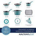 thumbnail image 3 of Juego de utensilios de cocina Rachael Ray 14747, 11 piezas, antiadherentes, azul, 3 of 4