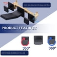 thumbnail image 2 of Wowow Modern Double Handle Wall Mounted Bathroom Faucet with Waterfall Spout in Matte Black, 2 of 8