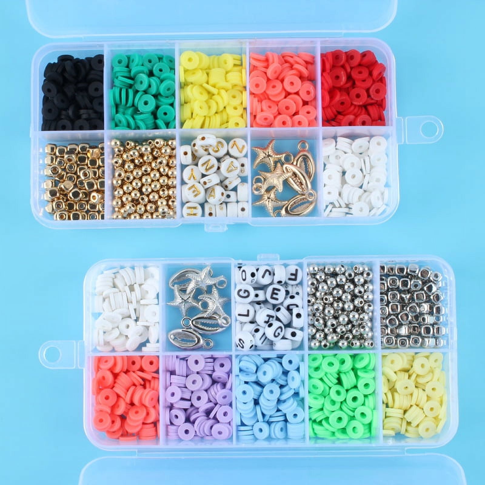  Clay Beads Bracelet Making Kit by Box-O-Beads, 6000 pcs Polymer  Clay Heishi Beads for Bracelet & Jewelry Making, DIY Bracelet Making Kit  for Kids & Teens Ages 8-12, 24 Color Rainbow