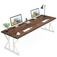 thumbnail image 2 of Fnova 78.7'' Extra Long Double Computer Desk, 2-Person Executive Home Office Desk, Metal Frame Workstation, for Home Office, Study, Gaming & Co-working, 2 of 10