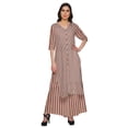 thumbnail image 1 of Moomaya Ensemble Grande Taille Imprimé Palazzo et Kurta Robe Ethnique pour Femmes, 1 of 1