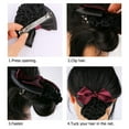 thumbnail image 5 of Sunjoy Tech Bowknot Snood Net Barrette Hair Clip Bun Cover Hairnet Bow Decor for Woman - 3PCS, 5 of 6