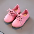 thumbnail image 2 of Otqutp Toddler Sneaker Summer Autumn Fashion Cute Girls Casual Shoes Solid Color Round Toe Lace Up Dress Shoes 1 to 11 Years, 2 of 5