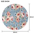 thumbnail image 6 of Pioneer Flower Floral Print Pattern Round Tablecloth 60"x60",Wrinkle Wipeable Table Cloth for Kitchen Dining Room Picnic Patio Party, 6 of 6