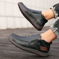 thumbnail image 5 of HAJWOH The First Young Shoes Men, Men’S Handmade Premium Leather Slip-On Driving Boots Travel & Outdoor Black US-6.5(EU-38), 5 of 8