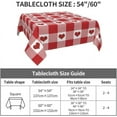 thumbnail image 6 of Valentine''s Day Tablecloth 60x60 Inch Square, Red Checkered Love Hearts Table Cloth, Valentines Tablecloths Polyester Fabric Farmhouse Decorative for Valentine Wedding Home Kitchen Dining Party, 6 of 7