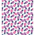 thumbnail image 3 of Pineapples Duvet Cover Set, Tropical Theme Exotic Fruit Patterns Starry Ananas Images, Decorative 3 Piece Bedding Set with 2 Pillow Shams, Calking Size, Violet Dark Magenta, by Ambesonne, 3 of 3