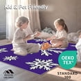 thumbnail image 4 of ODIKA 6'x9' Machine Washable Non-Slip Area Rug, Joyful Snow Scene Celebration Textile Arrangement High Traffic Rug, Purple, 624503, 4 of 5
