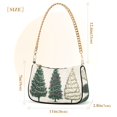 thumbnail image 3 of FORMRS Womens Shoulder Bag with Chain Strap Clutch Purse Cute Tote Handbag, Hand Drawn Christmas, 3 of 7