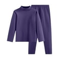 thumbnail image 1 of LUOGENLI Toddler Kids Girls Boys Soft Comfy Solid Raglan Sleepwear 2Pcs Set Maxi Boysuit Set Navy 4-5 Years, 1 of 4