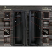 Mossy Oak 8 Gun Security Cabinet, 17-inch x 11-inch, Key Lock, Black
