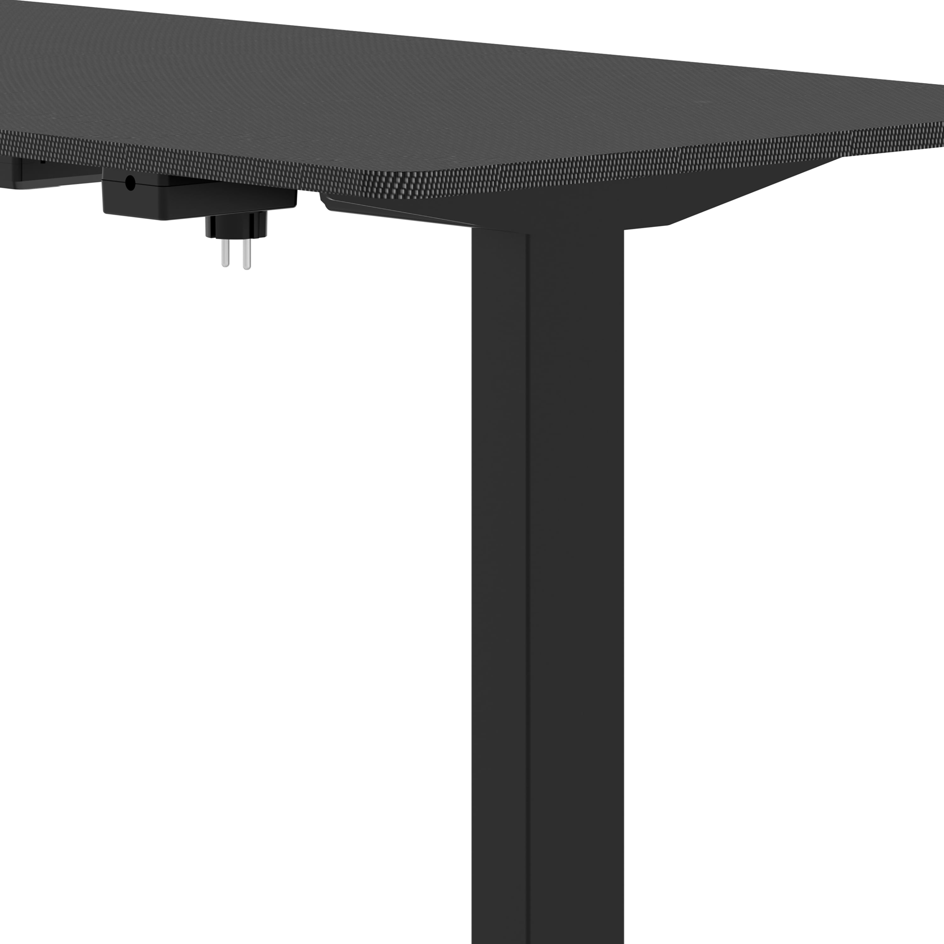 Furniture of America Trevo Metal Adjustable Office Desk, Black
