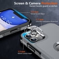 thumbnail image 5 of for iPhone 11 Case, [10 FT Military Dropproof] [2+Tempered Glass Screen, 2+Tempered Camera Lens Protector] Non-Slip Heavy Duty Full-Body Shockproof Phone Case,Gray, 5 of 14