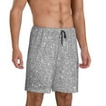 thumbnail image 2 of Sikiie GlitterSilver Mens Pajama Shorts, Lightweight Lounge Pant with Pockets Soft Sleep Pj Shorts for MenXX-Large, 2 of 6