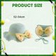 thumbnail image 3 of 52-54 cm circunferencia del sombrero sombrero de paja de encaje con lazo de verano para niños y conjunto de bolsa de paja lindo sombrero para el sol de salida, 3 of 6