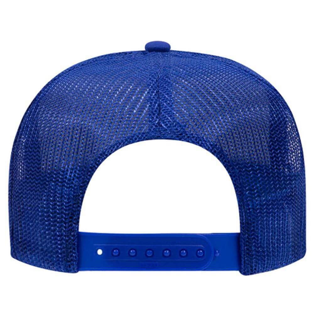 Couver 5 Panel High Crown Mesh Back Trucker Hat, Polyester Foam Front, Blue, 12PCS Bulk Set Pack