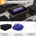 thumbnail image 4 of 7 Piece Patio Furniture Set with 44" Propane Gas Fire Pit Table, Outdoor Sectional Conversation Set Wicker Rattan Sofa Set with Coffee Table, 4 of 7
