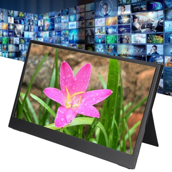 Monitor Portátil De 13,3 Pulgadas, Interfaz Multimedia HD Monitor De Juegos Portátil De 100-240 V Altavoz Doble Ultra Delgado 1440P Para Teléfonos Para Viajes