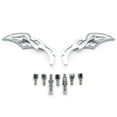 thumbnail image 3 of Krator Diamond Twist Custom Chrome Motorcycle Mirrors Compatible with Yamaha TX SR CS YX RD 350 400 500 600 650 750, 3 of 3