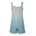 thumbnail image 5 of Riforla Women's Tie Shoulder Overall Shorts Gradient Scoop Neck Romper Jumpsuit with Pocket Women's Jumpsuit Light Blue_003 S, 5 of 5