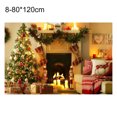thumbnail image 2 of Flmtop Toile de Fond Rectangulaire de Noël Tissu Sans Plis Fond Père Noël Écran Décoration de Fête, 2 of 8