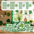 thumbnail image 7 of St Patrick's Day Disposable Tableware Set, Shamrock Paper Plates and Cups with Napkins for Irish Holiday Party or Holiday Dinner Celebration, Party Supplies, 7 of 7