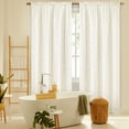 thumbnail image 3 of Alishomtll Beige Linen Curtains with Lace Sheer 84 Inches Long, Double Layer Light Filtering Window Drapes for Bedroom Living Room,W52 X L84,2 Panels, 3 of 8