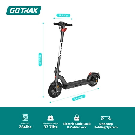 GoTrax - G4 Commuting Electric Scooter w/ 25mi Max Operating Range & 20 Max Speed - Black