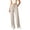 Beige, variant on HomeDM Lounge Pants for Women Straight Leg Drawstring Casual Trousers Black Athletic Work Pants with Pockets Size L