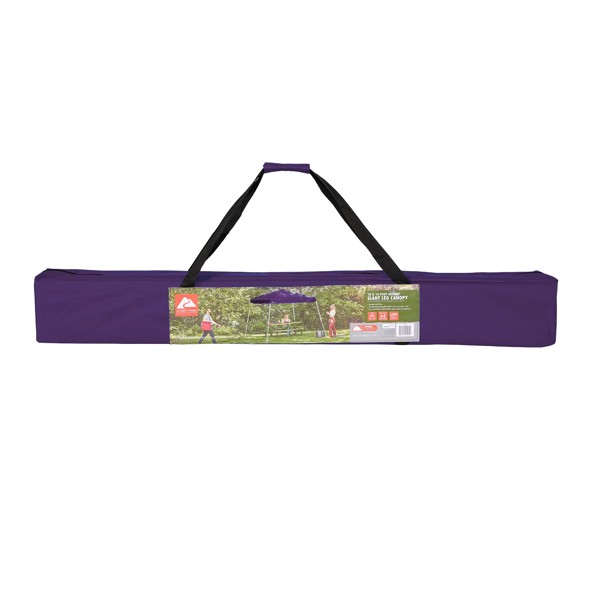Ozark Trail 10' x 10' Purple Instant Slant Leg Pop-Up Canopy Outdoor Shade