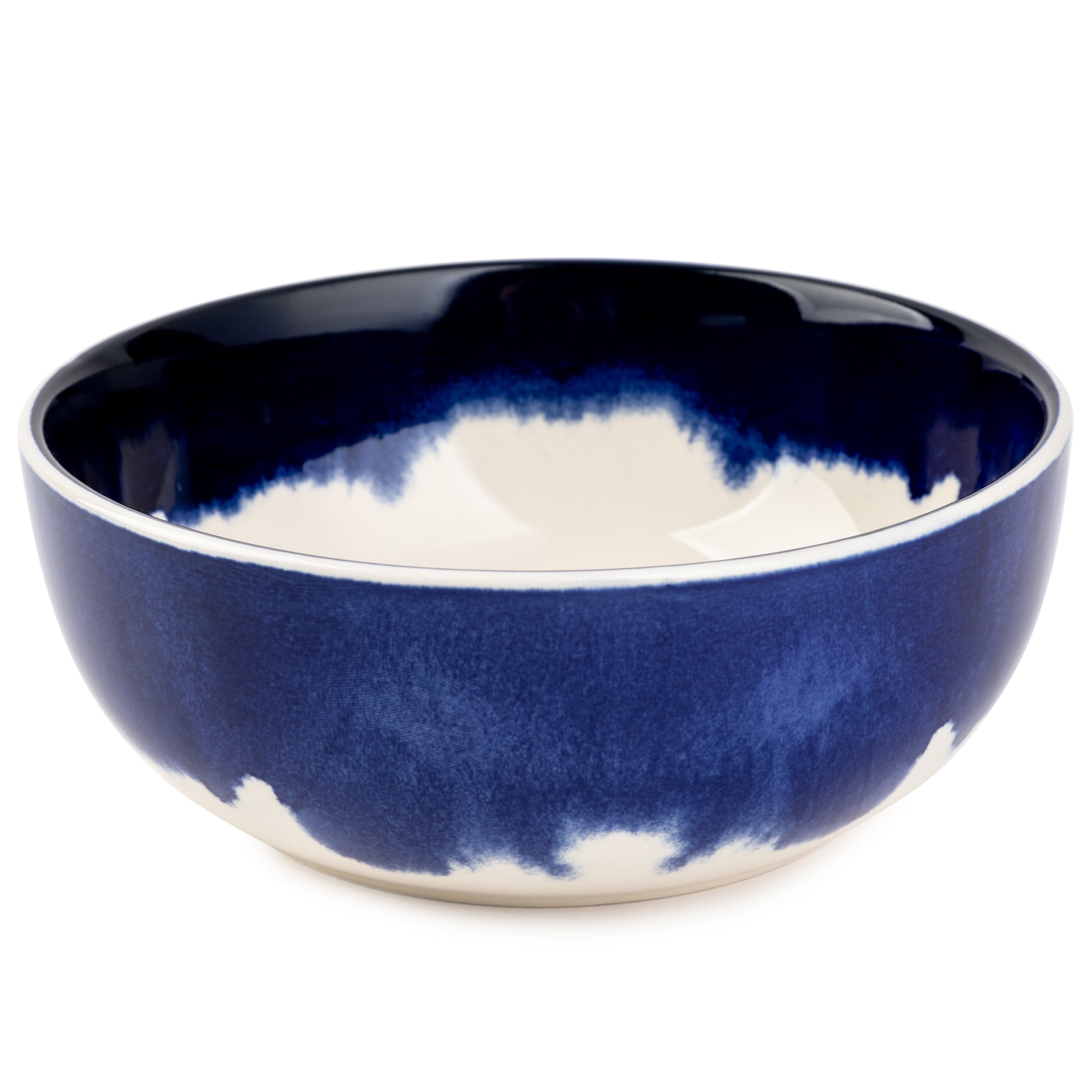 Thyme & Table Blue Drip Stoneware Cereal Round Bowl