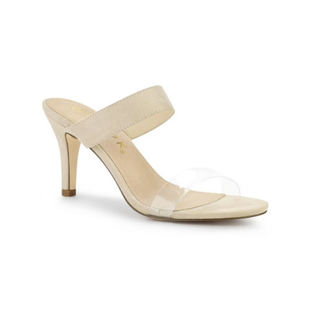 

Allegra K Women s Sandals Stiletto Heels Clear Strap High Heels Slides Sandals