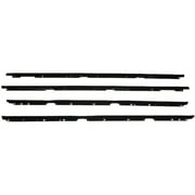 Door Window Belt Weatherstrip - 4 Piece - without Molding - Compatible with 1982 - 1992 Pontiac Firebird 1983 1984 1985 1986 1987 1988 1989 1990 1991