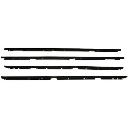 Door Window Belt Weatherstrip - 4 Piece - without Molding - Compatible with 1982 - 1992 Pontiac Firebird 1983 1984 1985 1986 1987 1988 1989 1990 1991