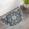 thumbnail image 2 of LR Home Clio 2'3" x 3'10" Gray/Beige Flowers Wool Hearth IndoorArea Rug, 2 of 4