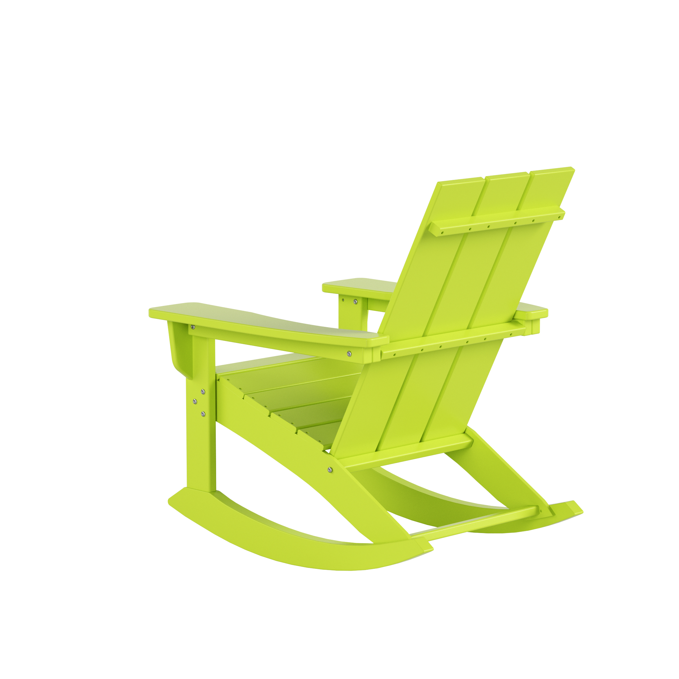 GARDEN Set of 2 Modern Plastic Outdoor Rocking Chairs for Patio Porch, Lime