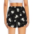 thumbnail image 2 of Lsque Rose Flowers Printed Women's Running Shorts with Liner Pockets,Elastic Quick Dry Workout Athletic Gym Yoga Shorts,Womens High Waist Shorts-Medium, 2 of 9