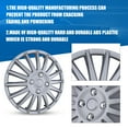 thumbnail image 5 of Wheel Cover 15" Premium Replica Hubcap (Not fit for toyota Prius All Models) , Snap On Car Pickup Truck SUV, Silver, ABS & PC Material, LACQUER (4 Pack), 5 of 7