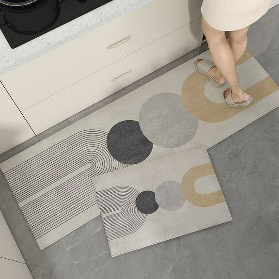 Namzi Bathroom Rug Mat , Non-Slip Plush Shaggy Bath Carpet, Machine Wash Dry, Bath Mats for Bathroom Floor, Tub and Shower, Bathroom Runner Bathmat Accessories Decor, Gray 15,16*24inch