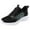 Black, variant on WEAIXIMIUNG White Sneakers Womens 8 Women Sports Shoes Fashionable New Pattern Mesh Breathable and Comfortable Flat Bottomed Non Lace Up Casual