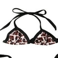 thumbnail image 3 of Baby Girls Leopard Bikini Sets Halter Bra Tops and Bandage Bottoms Bathing Suit, 3 of 6