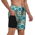 thumbnail image 3 of Goofa Turtles And Seahorses Printed Men's Swim Trunks Board Shorts Quick Dry Mens Swimming Trunks with Compression Liner,Breathable Fit Hawaii Beach Shorts-X-Large, 3 of 9